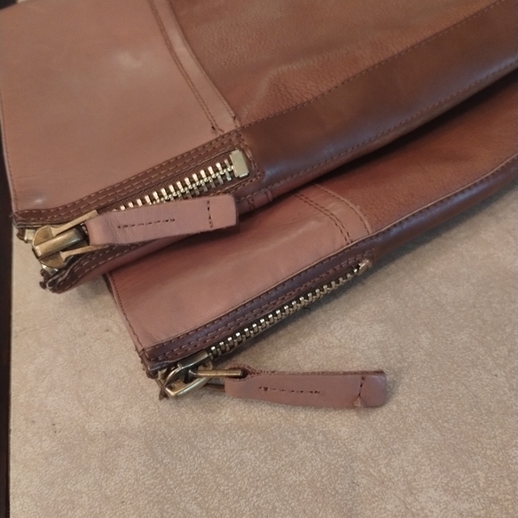 Franco Sarto Lapis brown leather zip up tall boots - Picture 9 of 16